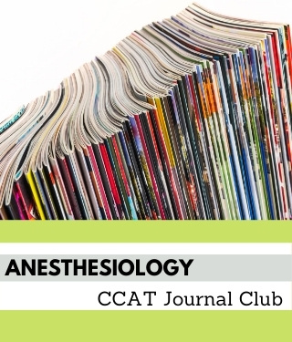 Anesthesiology CCAT Journal Club Banner
